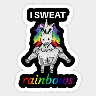 I Sweat Rainbows - Gym, Fitness Sticker